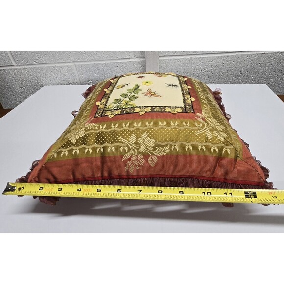 Pillows Embroidered Bee Ant  Frog Butterfly Dragonfly Snail Ladybug Moth Vintage - Picture 5 of 12